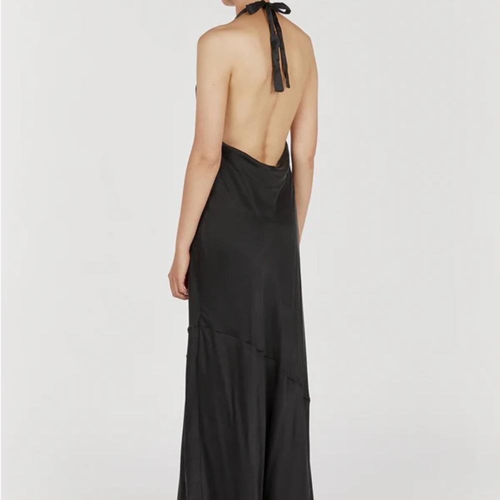 NWT DISSH AIMEE BLACK SILK COWL NECK DRESS - Picture 3 of 16